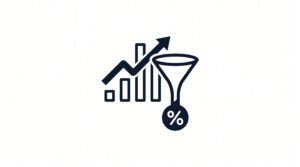 Gráfico de estadísticas de CRO y optimización de la tasa de conversión en marketing digital